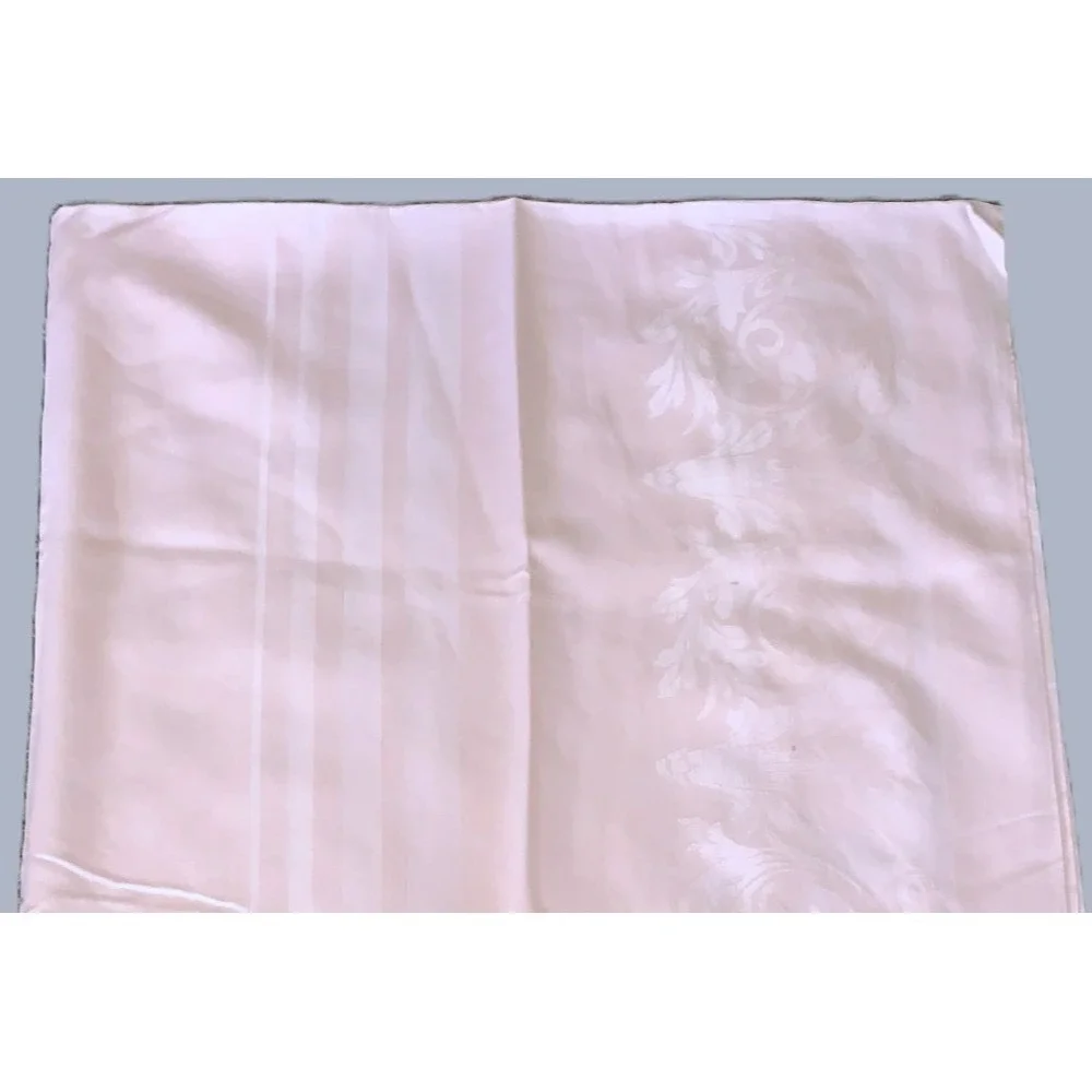 Pastel Pink Mid-Century Damask Tone on Tone Tablecloth 58